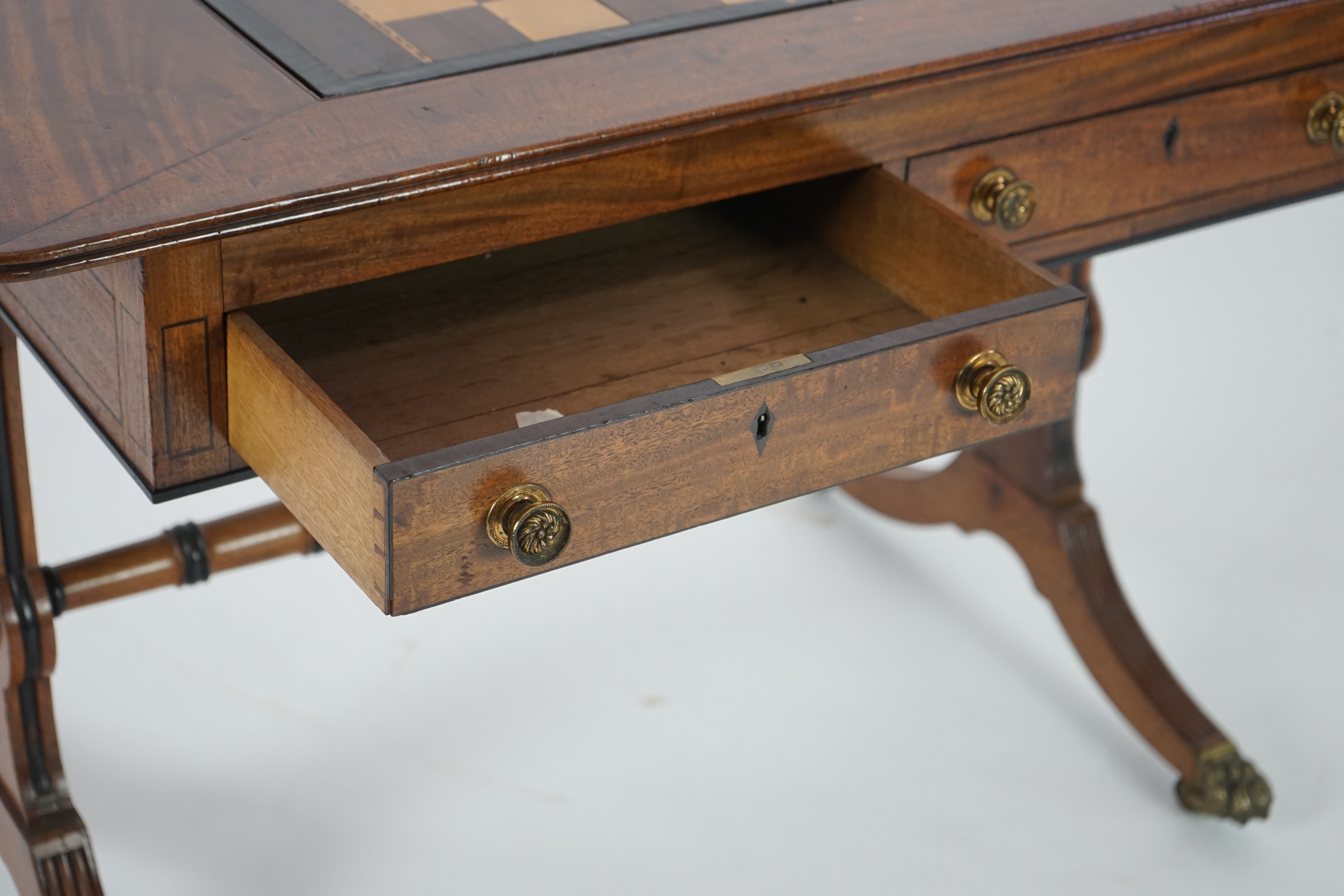 A Regency mahogany games table